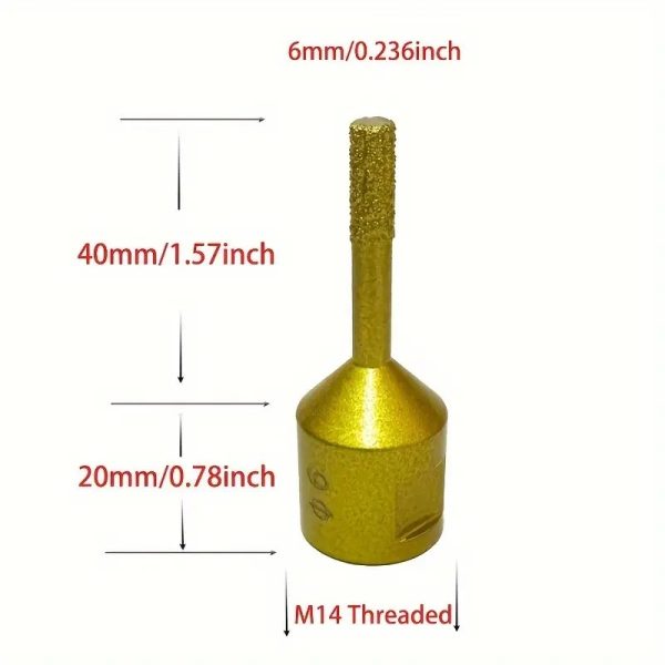 6mm, M14 Dry/Wet Drilling Diamond Drill Bit Holes Opener - Image 2
